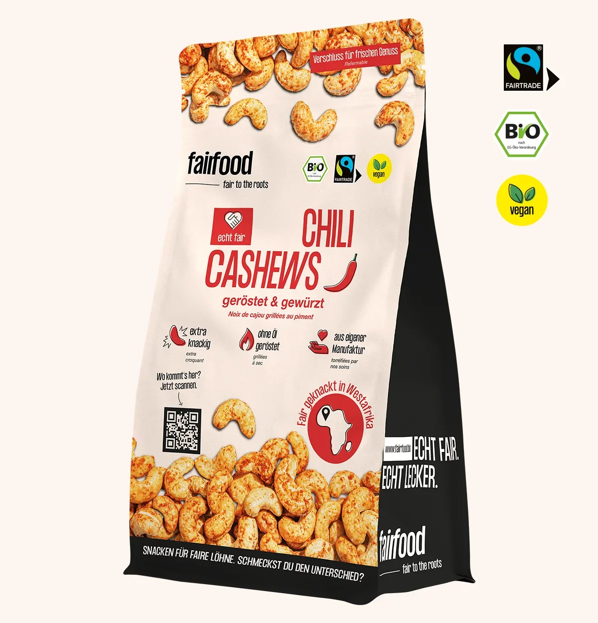 grosser Beutel Chili Cashews