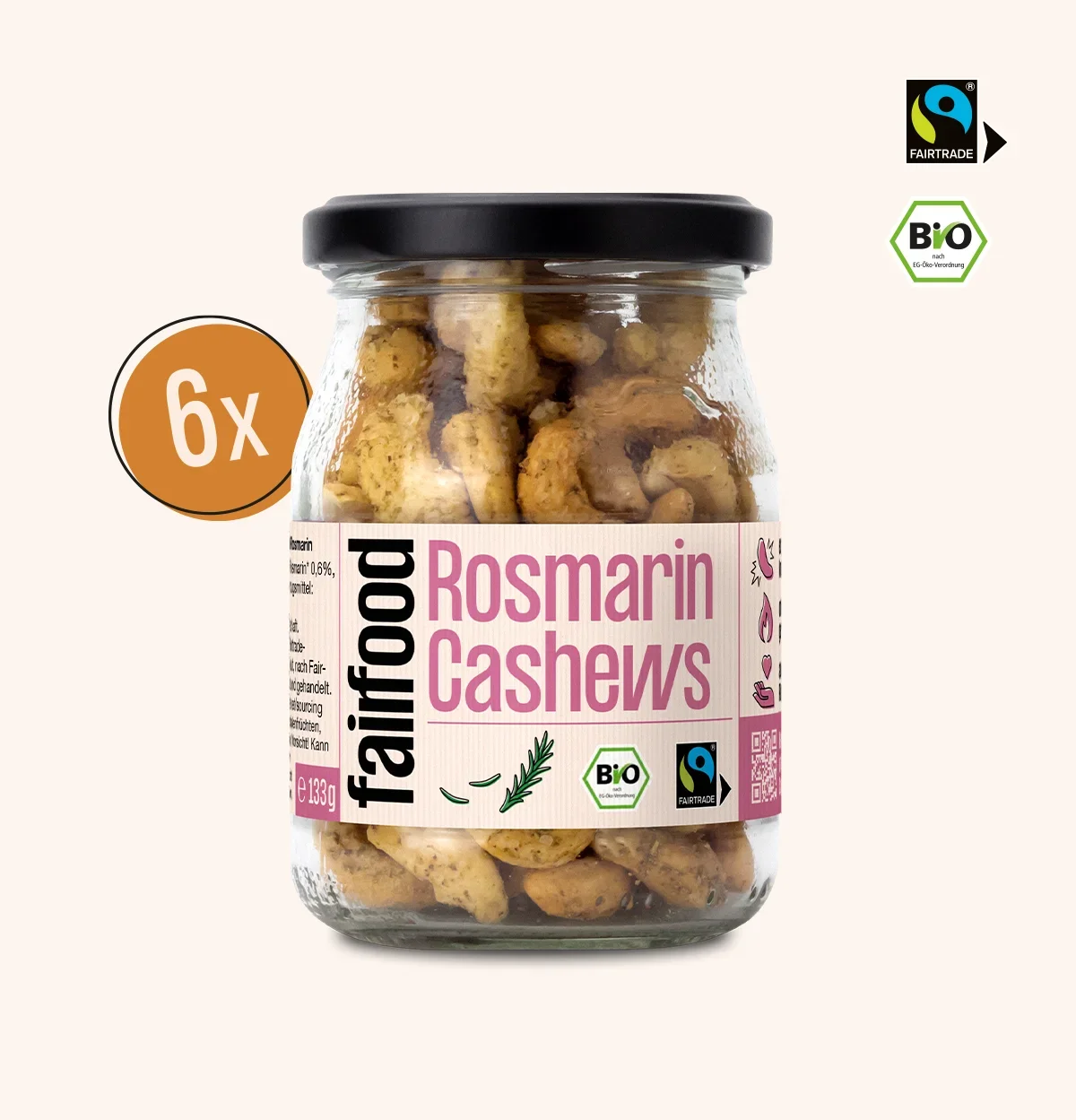 Rosmarin Cashews im Glas