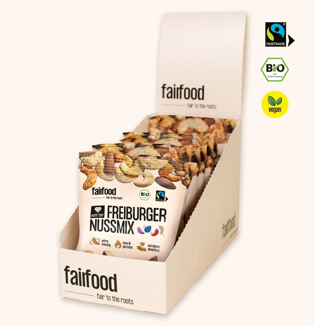 Bio Freiburger Nussmix geröstet & gewürzt Fairtrade 10 x 50g