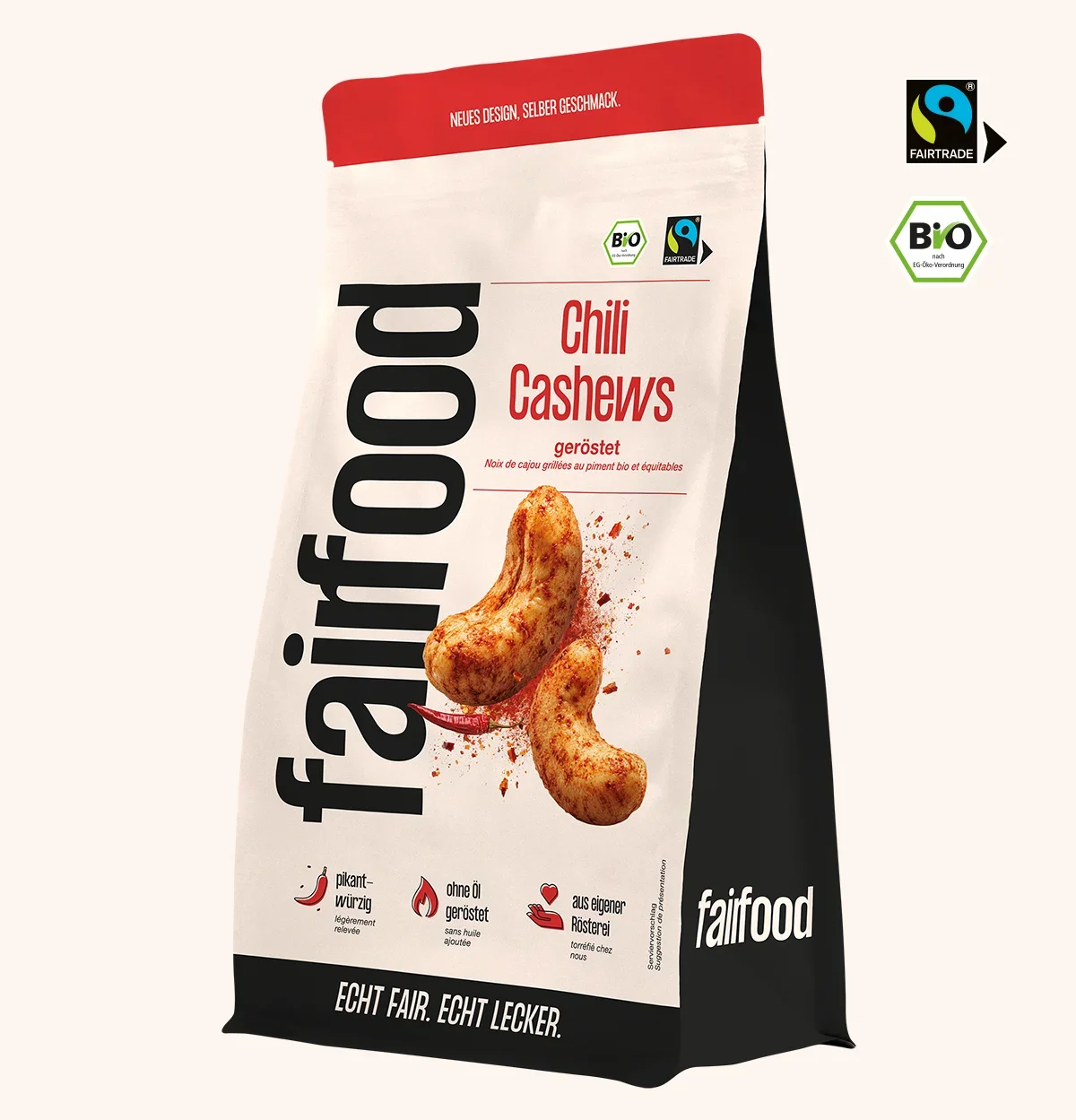 Chili Cashews im großen Beutel