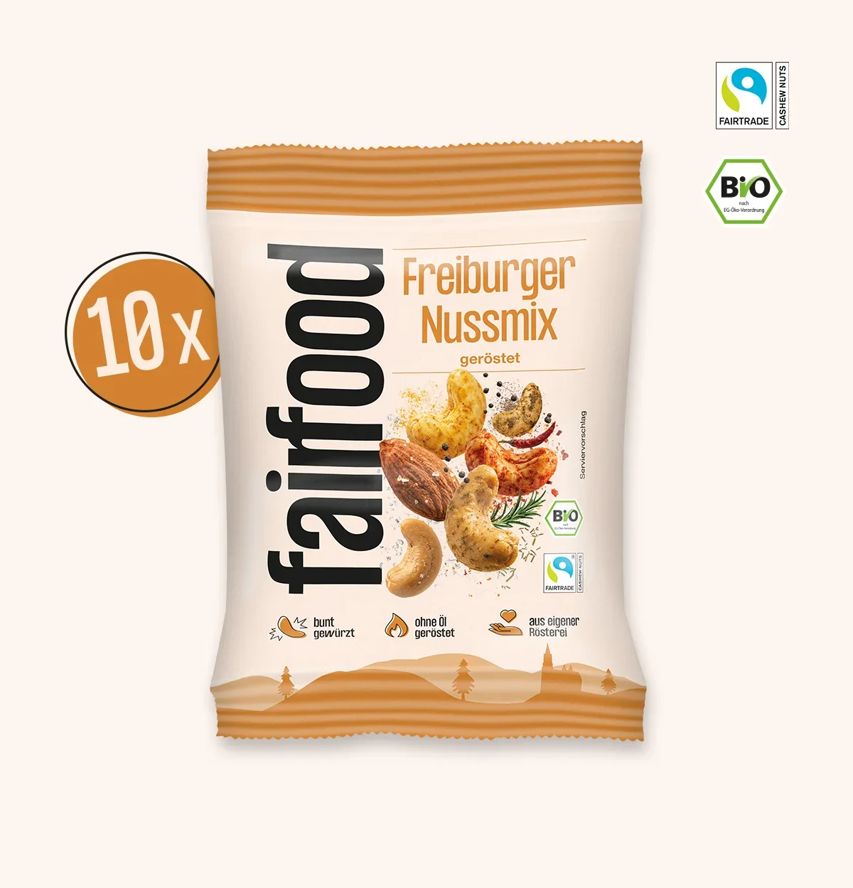 Nussmix im kleinen Beutel