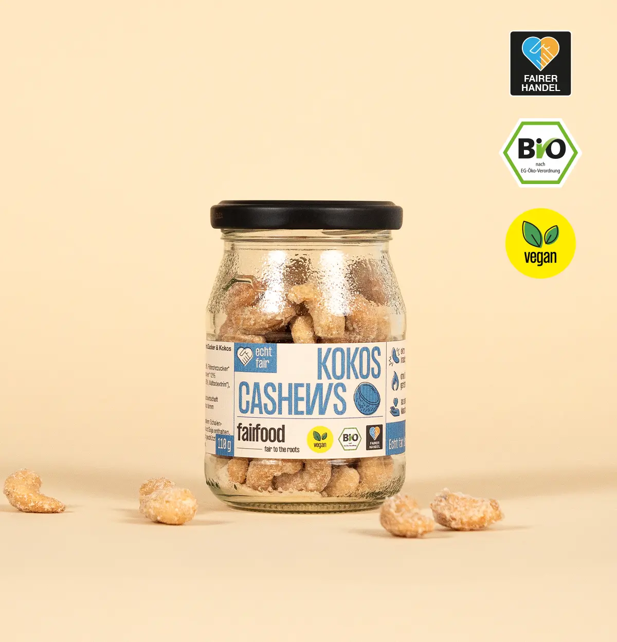 Pfandglas Kokos Cashews