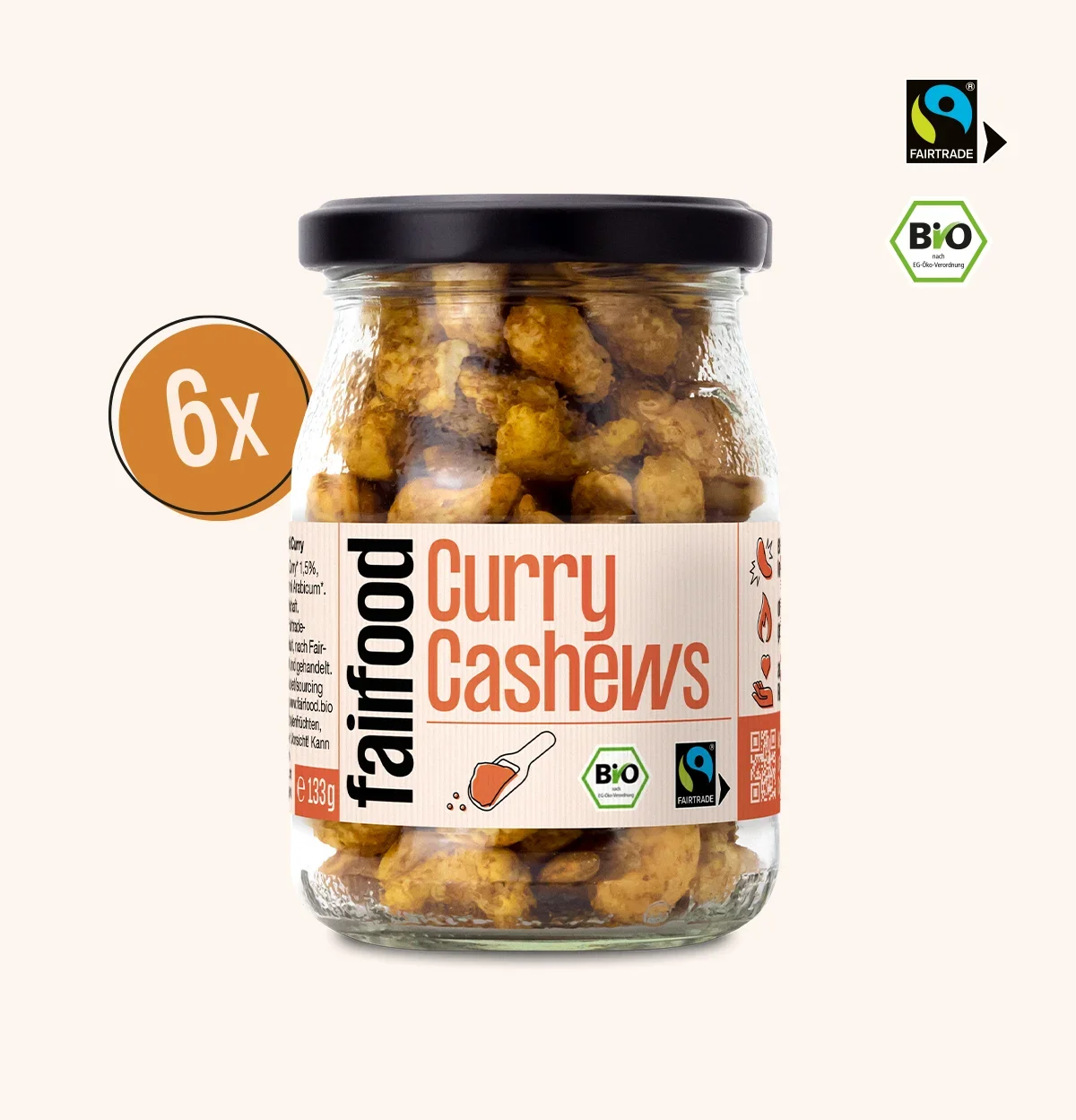 Curry Cashews im Glas