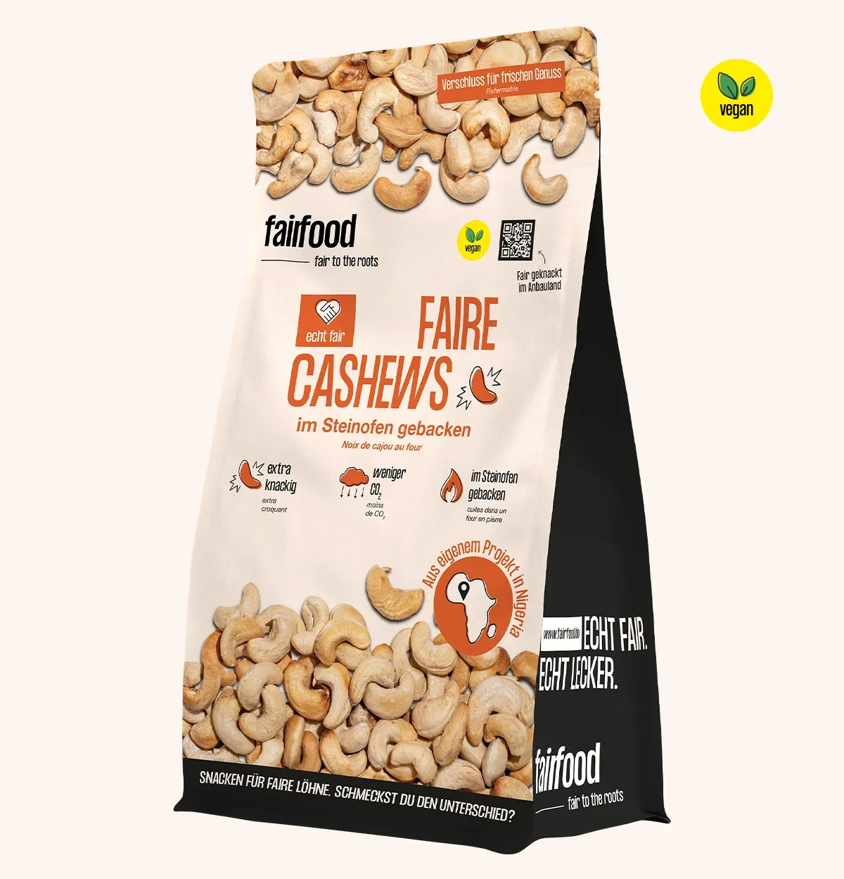 grosser Beutel Steinofen Cashews