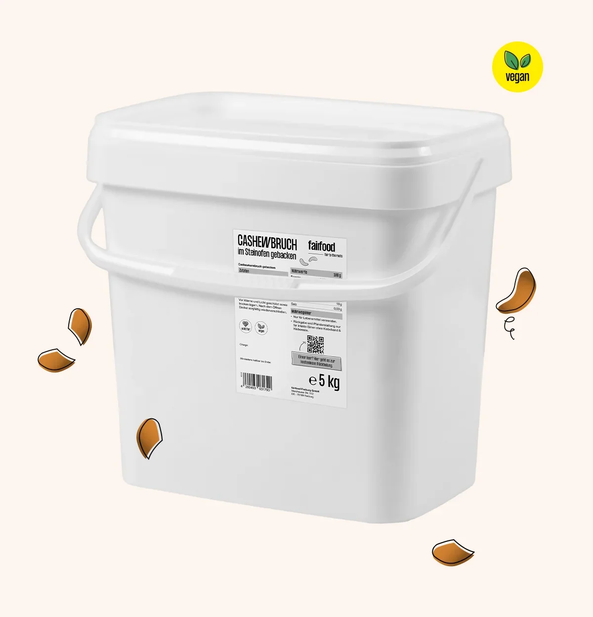 Fairer Cashewbruch im Steinofen gebacken 5kg Fairer Cashewbruch im Steinofen gebacken 5kg