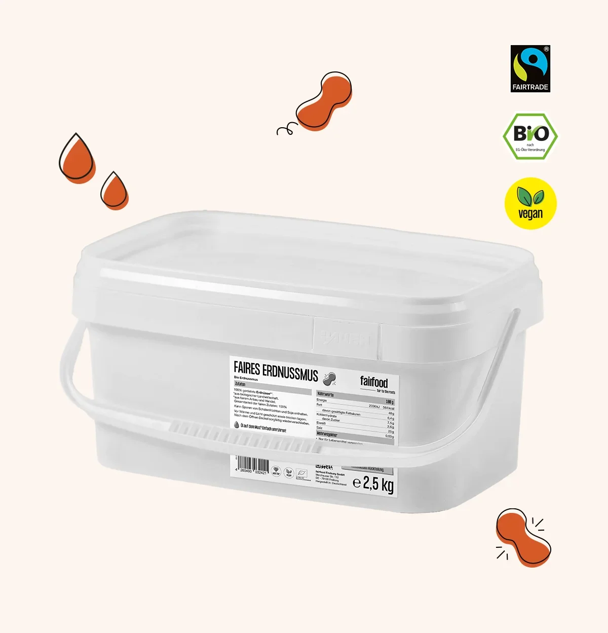 kleiner Pfandeimer Erdnussmus
