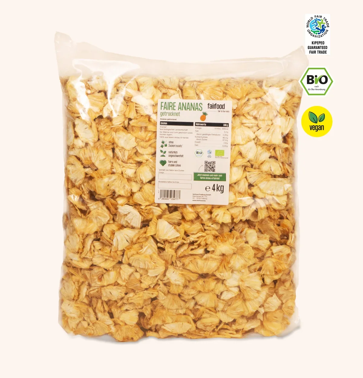 sehr grosser Beutel getrocknete Ananas