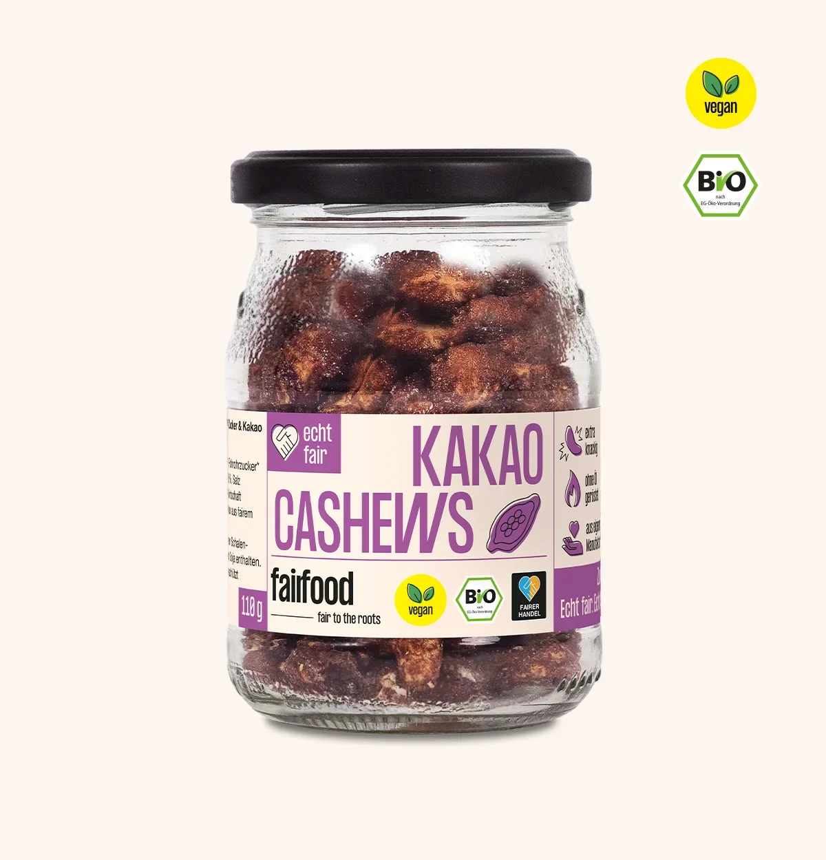 Pfandglas Kakao Cashews