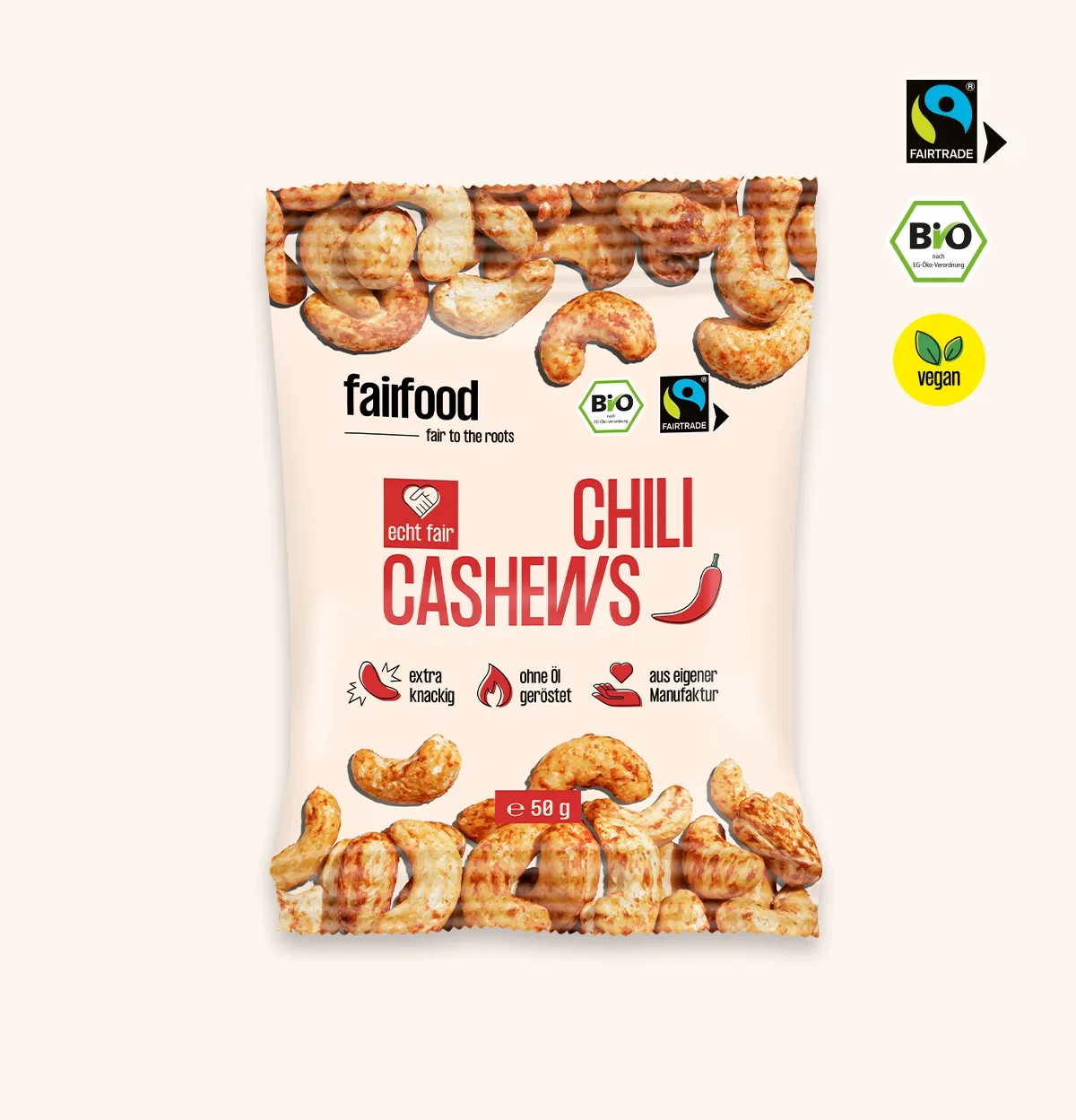 kleiner Beutel Chili Cashews