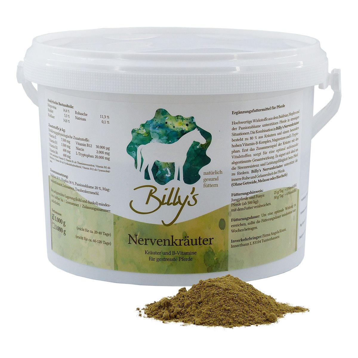 NHC Billy's Nervenkräuter 1 kg MHD 31.03.2025 NHC Billy's Nervenkräuter 1 kg MHD 31.03.2025