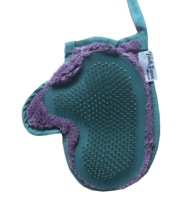 TackSaver Mane & Tail Mitt Putzhandschuh Flieder tacksaver-mane-tail-mitt-equestrian-int-purple-teal