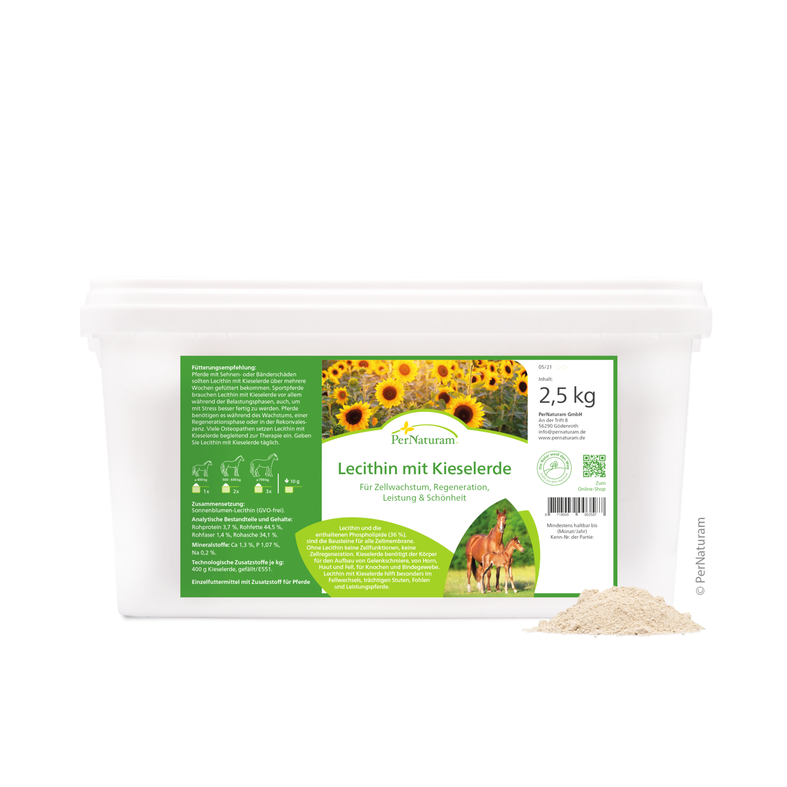 PerNaturam Lecithin mit Kieselerde Pferde PerNaturam Lecithin mit Kieselerde Pferde