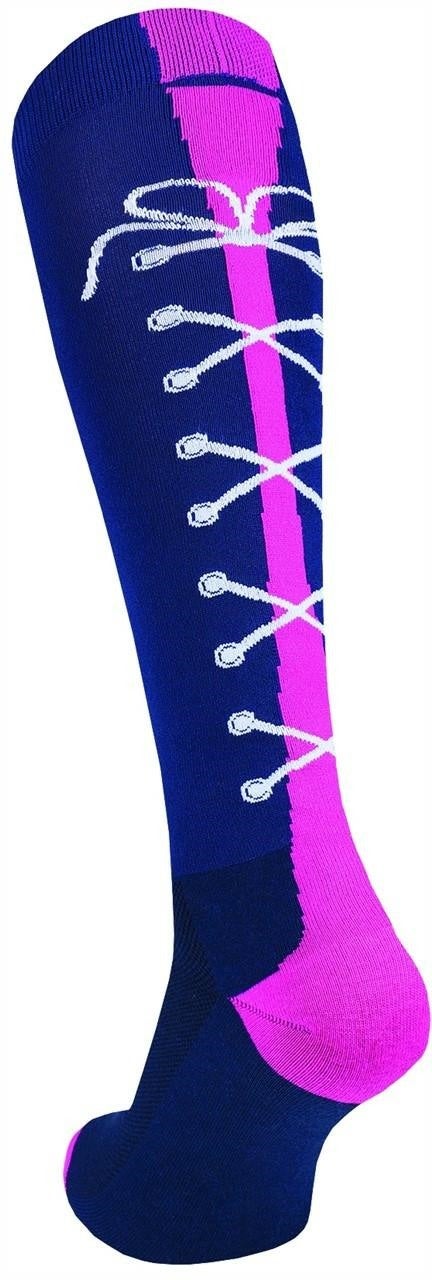 Fair play Reitsocken INES navy-pink - M (36 - 41) 04132291200S_INES granat roz back