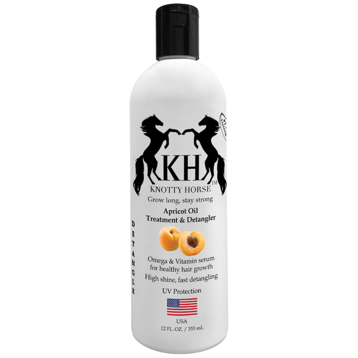 Knotty Horse Apricot Oil Detangling Treatment - 355 ml knotty-horse-detangling-treatment-equestrian-int-front-12oz