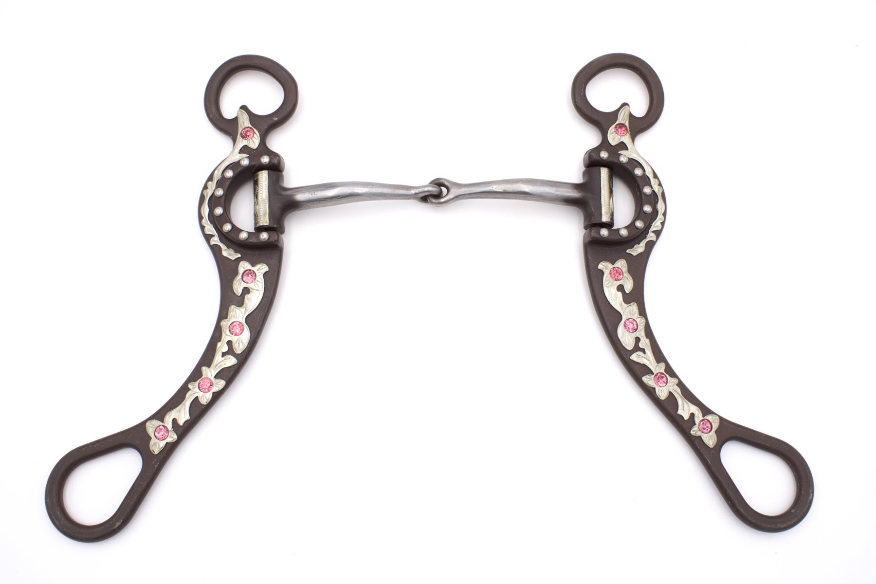 Show Snaffle Bit mit Shanks pink westerngebiss-snaffle-pink-73g7