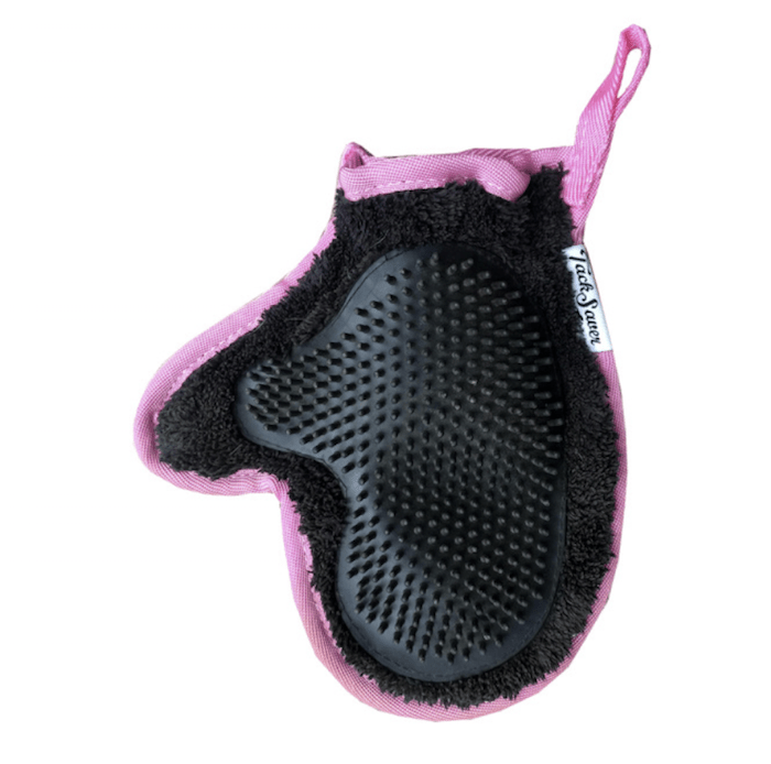 TackSaver Curry More Mitt Putzhandschuh PINK tacksaver-curry-more-mitt-equestrian-int-small-black-pink