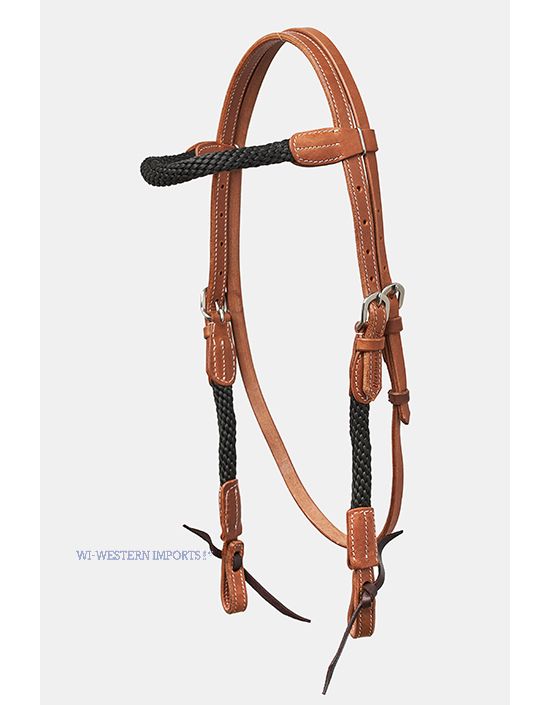 ROPE HEADSTALL ,BLACK