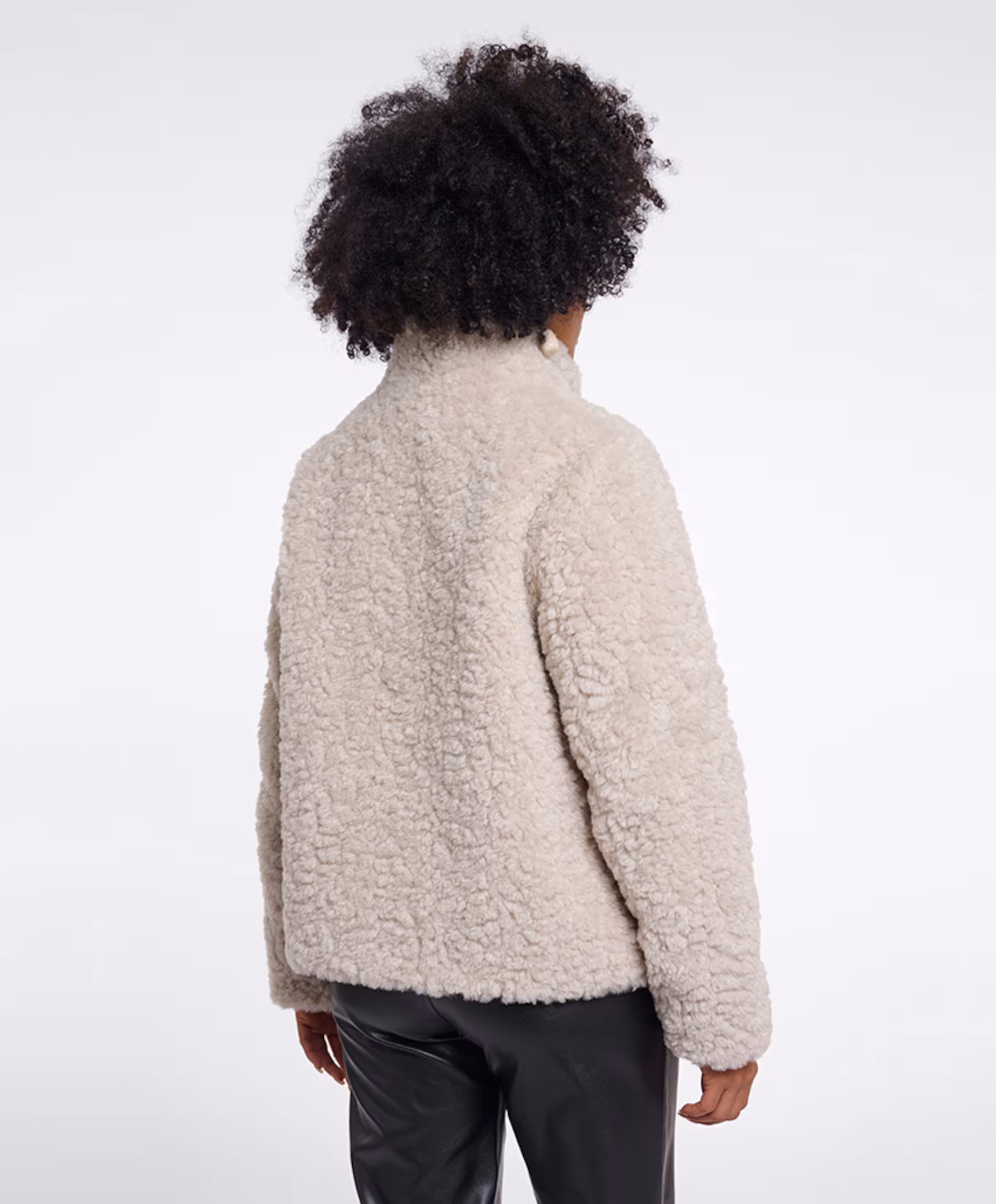 RINO & PELLE Kion.7002611 Faux fur jacket with high neck-birch