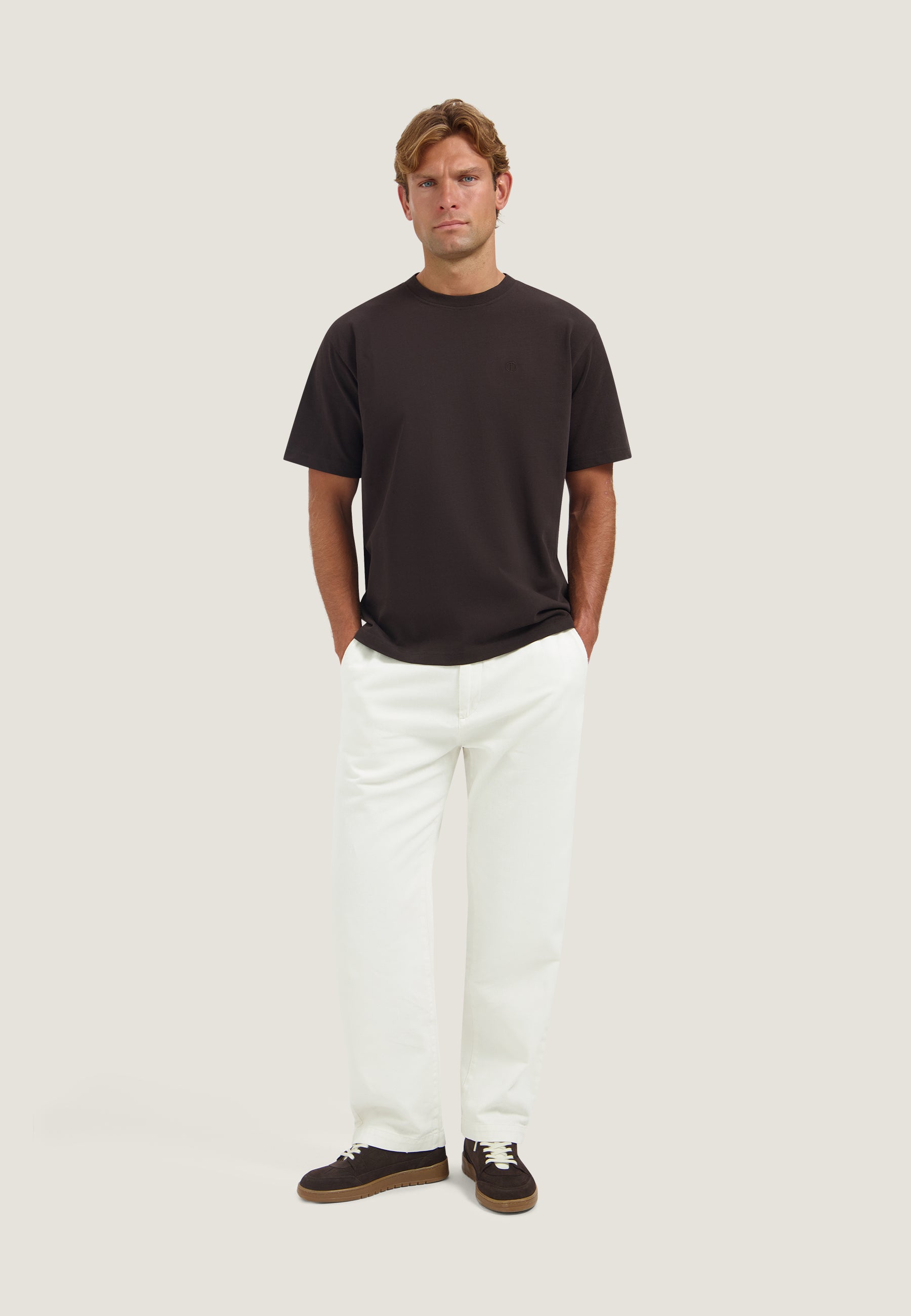 DESTREZZED 203012 COLLIN SS TEE-Dk. Brown