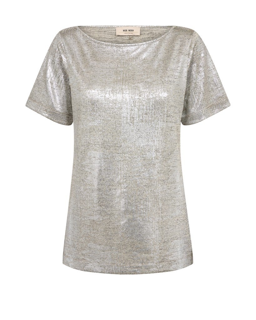 183910 MMNiva O-SS Metallic Tee - silver