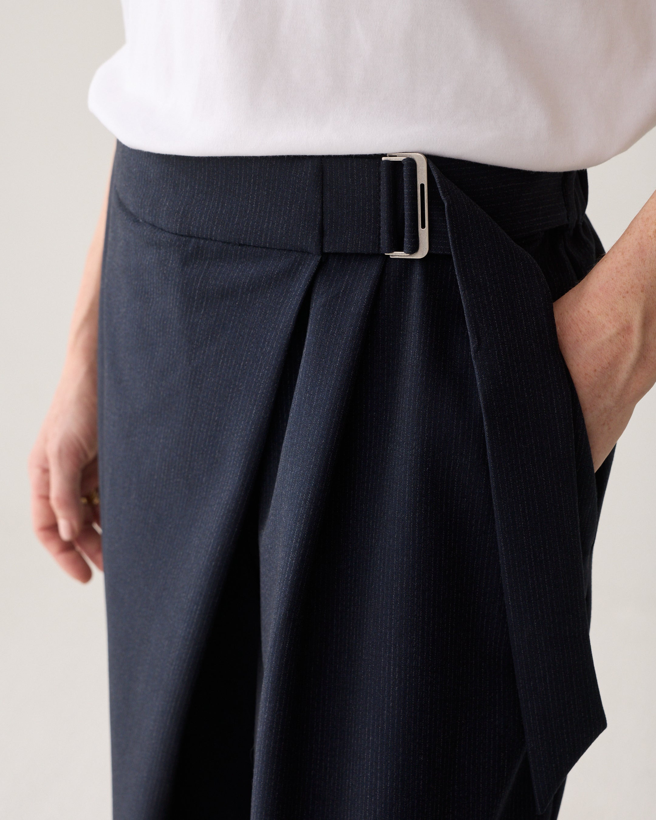 Summum 4s3029-12504 Overslagbroek met pinstripe