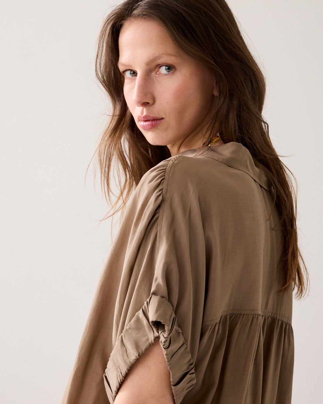 SUMMUM 2s3484-12370 blouse glanzend