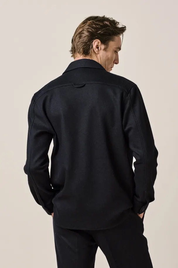 PROFUOMO PPXF30001A Navy knitted overshirt