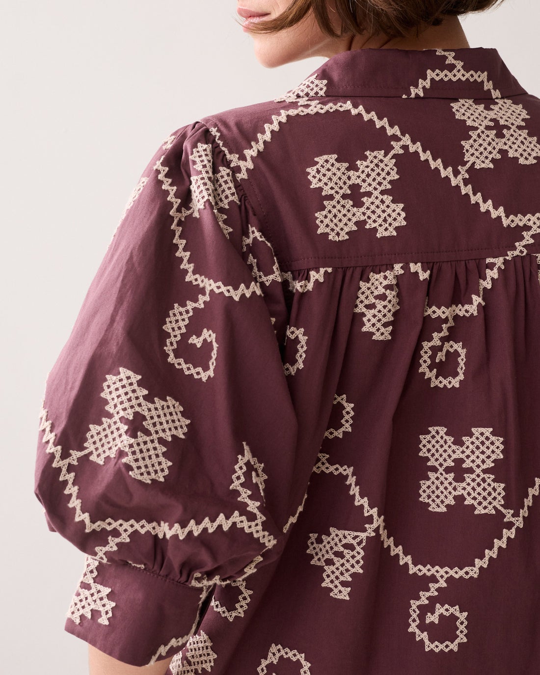SUMMUM Geborduurde blouse 2s3500-12446