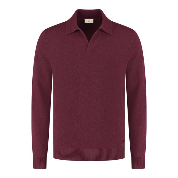 SEVEN DIALS SDL26305EM52 DAKAR pullover met polokraag - donkerrood