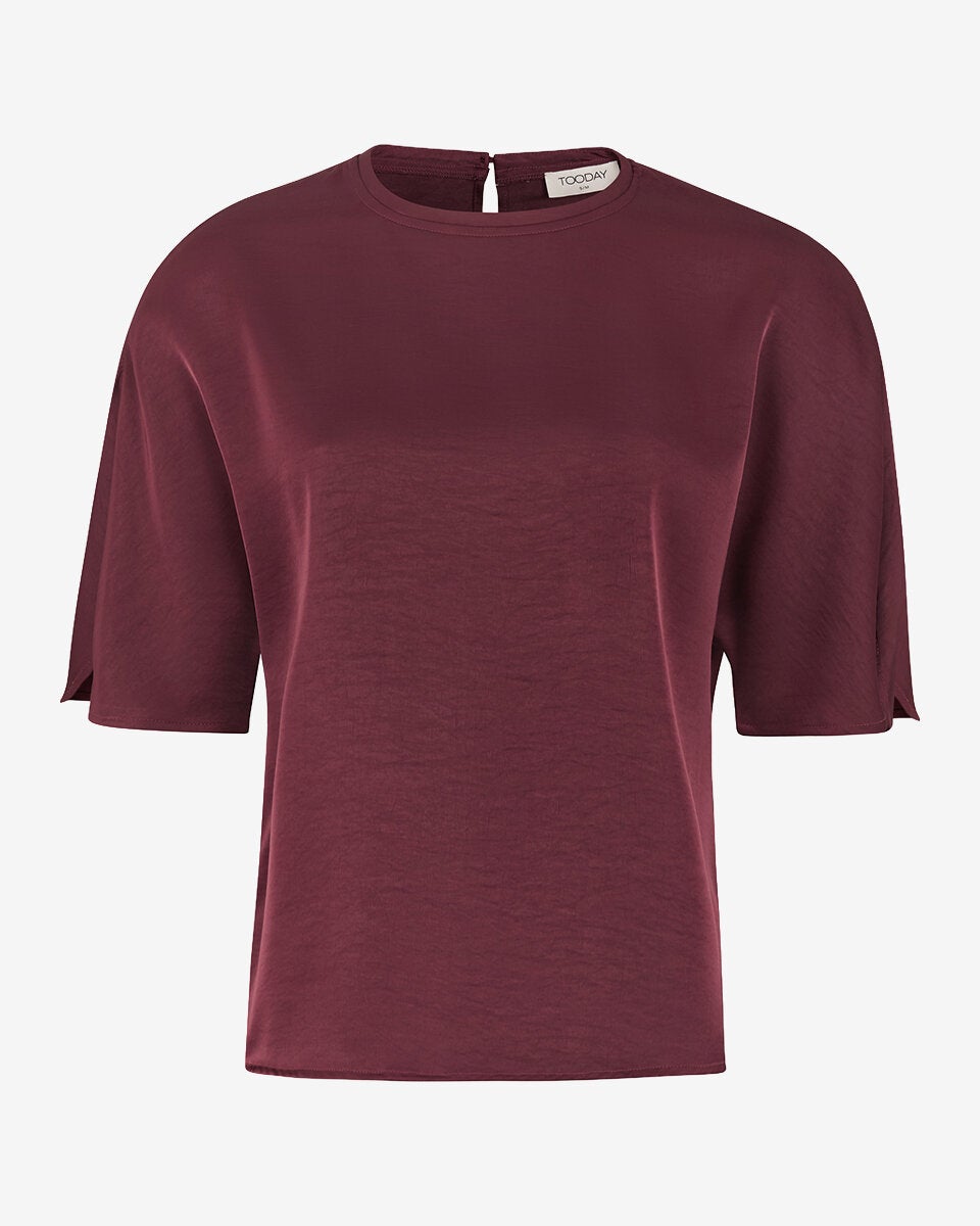 TOODAY TD126-121 AYA SS BLOUSE-bordeaux