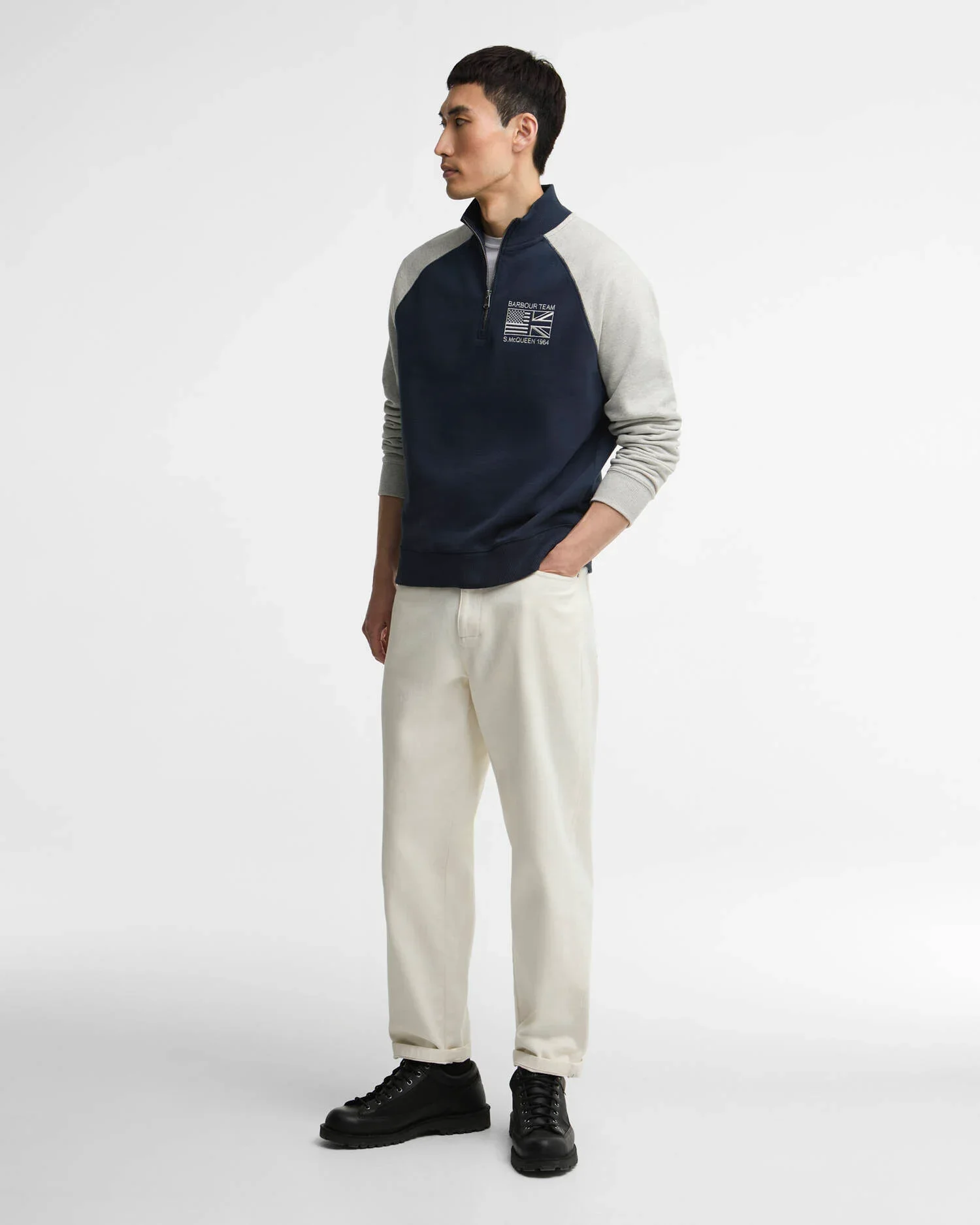BARBOUR MOL0777 Steve McQueen halfzip sweater