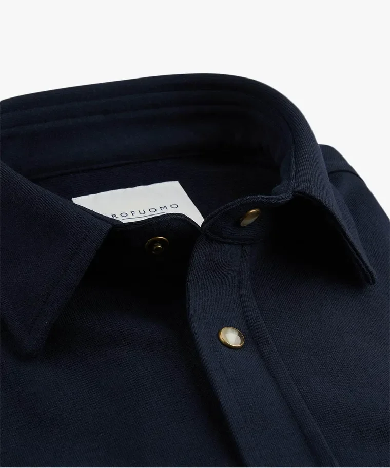 PROFUOMO PPXF10001J French Terry Overshirt Western-Navy