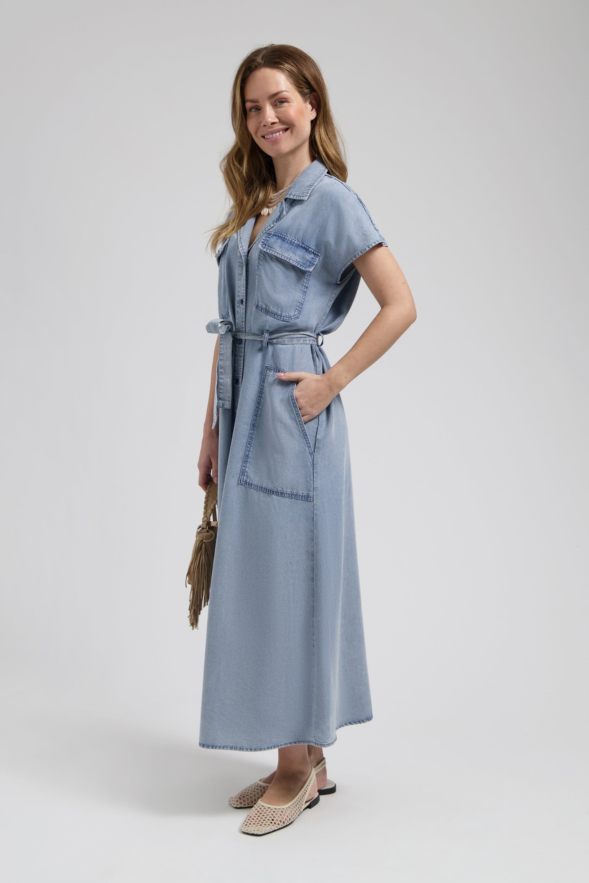 FLORÈZ CR0446 Dina dress-midblue