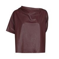 CarolineBiss 4606/51 Tuniek vegan leather asymmetrisch-WINE RED