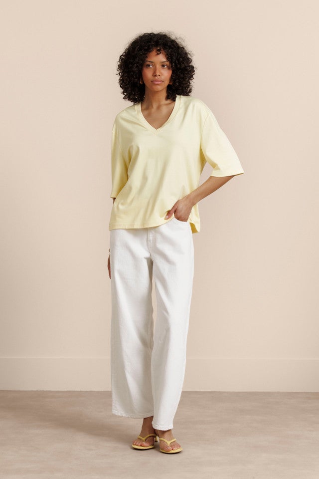 STUDIO ANNELOES 13914 Fiore v-neck T-shirt