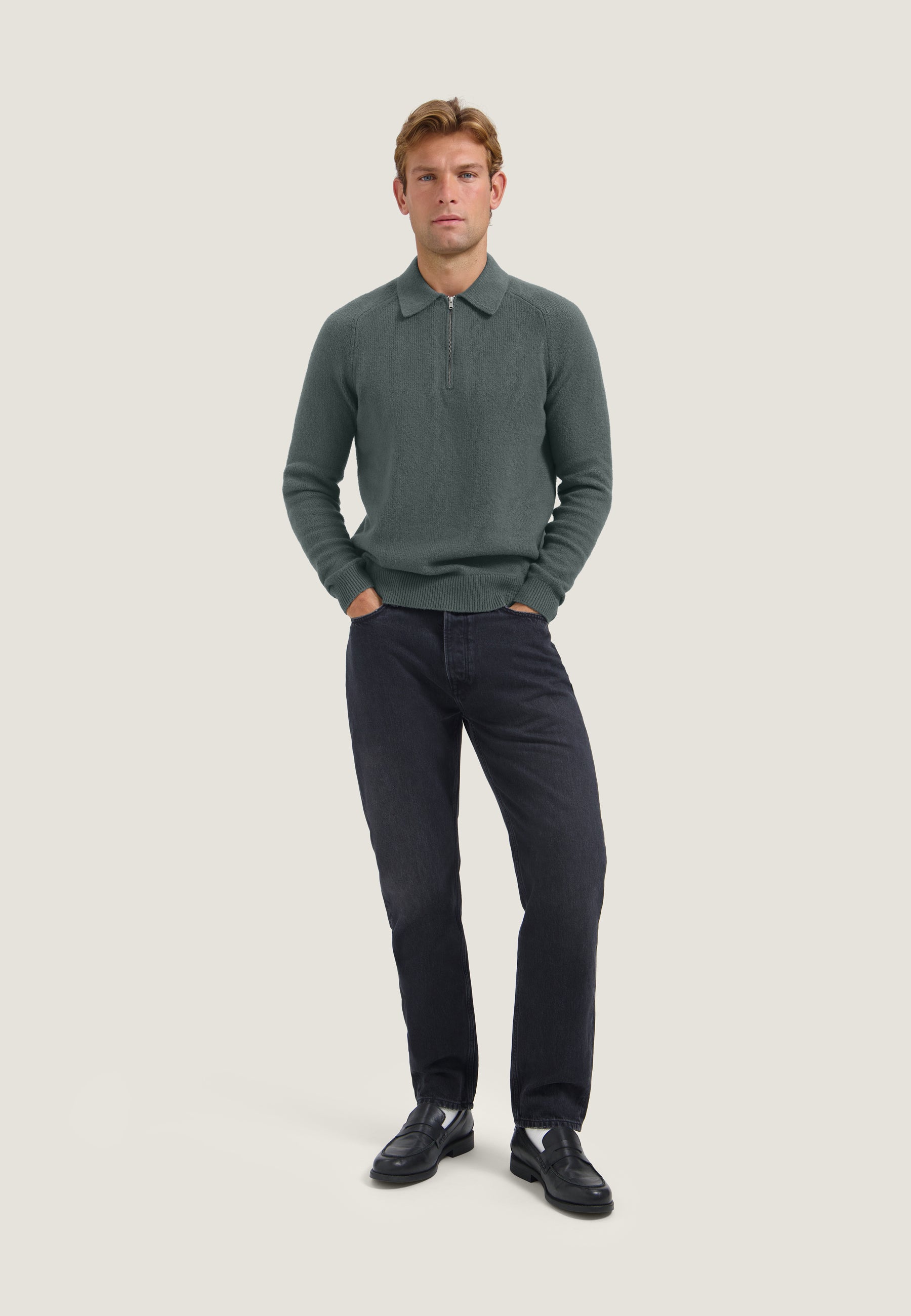 DSTREZZED 405936 YVAIN POLO-Grey Green