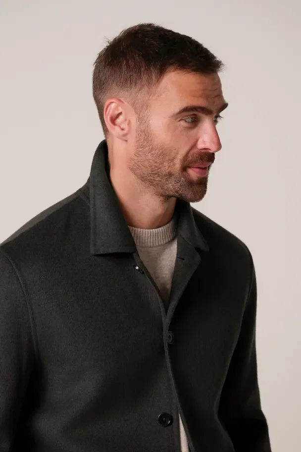 PROFUOMO PPXF30011H Brown wollen single layer overshirt