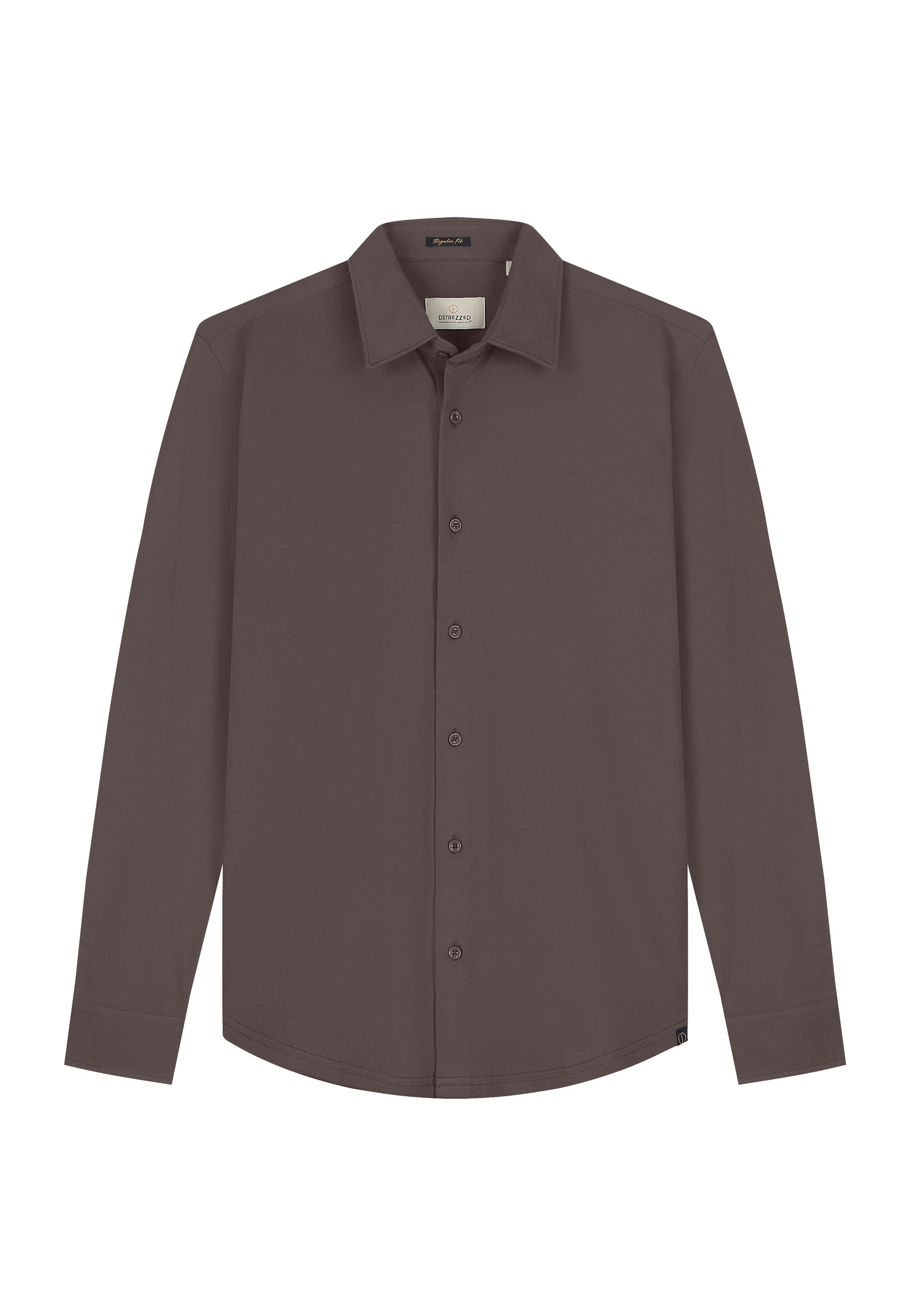 DESTREZZED 303995 BLAZE SHIRT-Dk. Brown