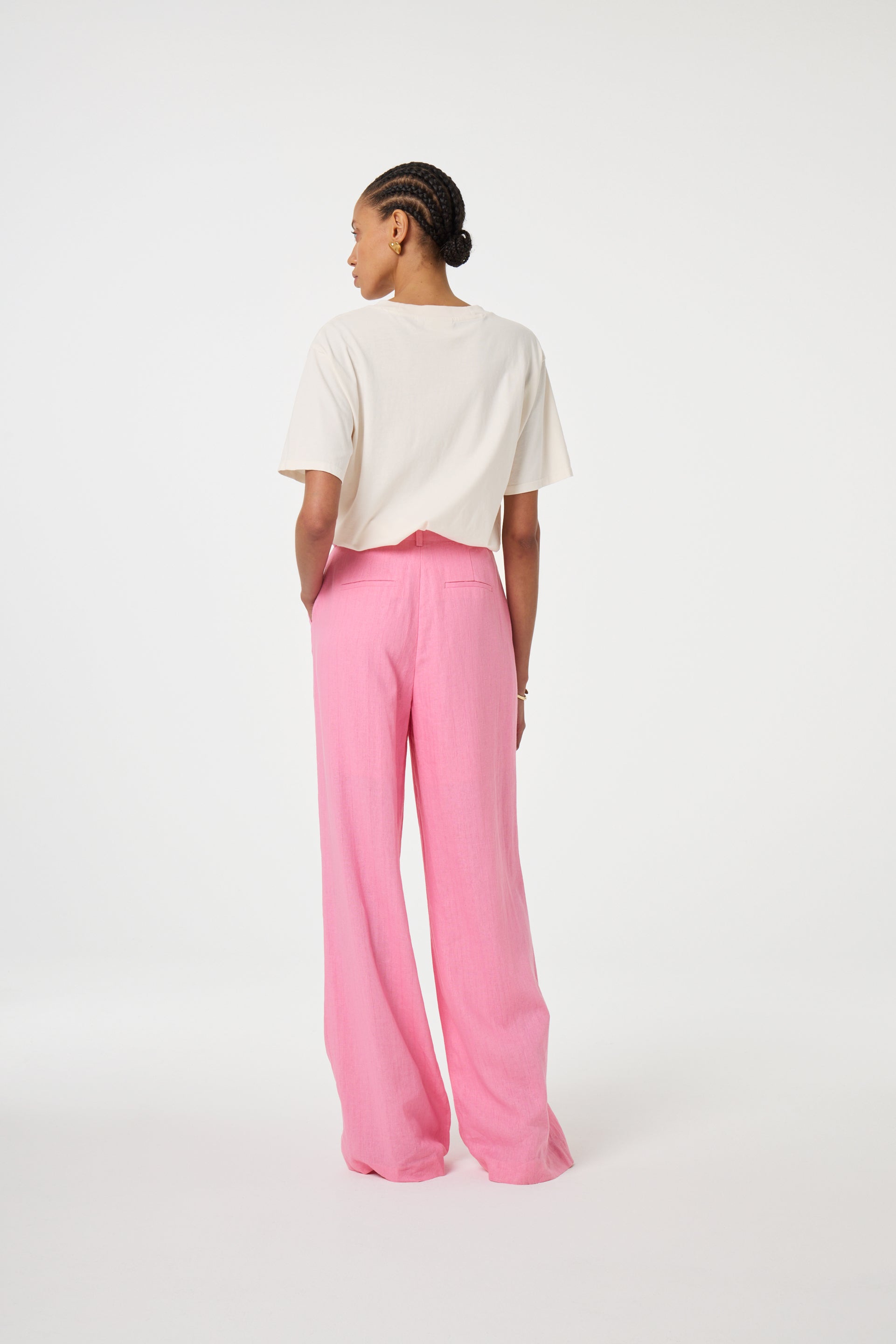FABIENNE CHAPOT CLTTRS21SS25 Nura Pleated Trousers-Pink Glow