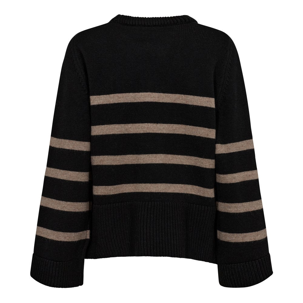 CO'COUTURE 32148 MajaCC O-Button Stripe Knit - Navy