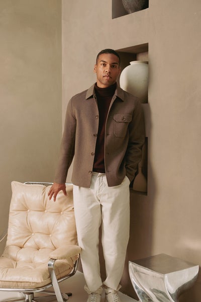 SEVEN DIALS SDL26314LL34 LONDON 172 overshirt - tabacco