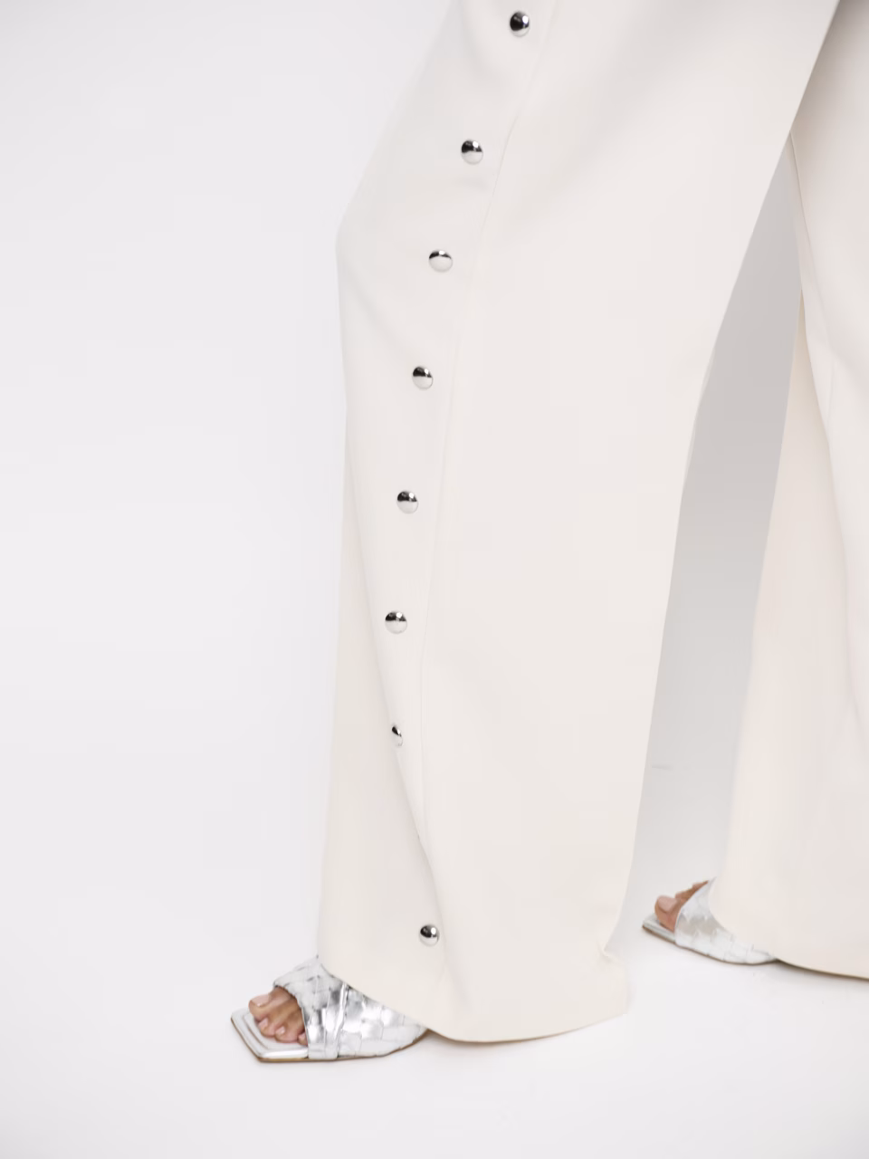 DANTE 06 262107 Vey Stud Smart Pants-Ivory