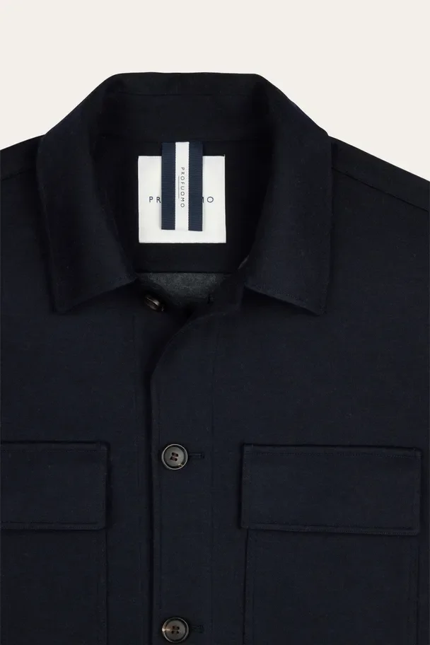 PROFUOMO PPXF30001A Navy knitted overshirt