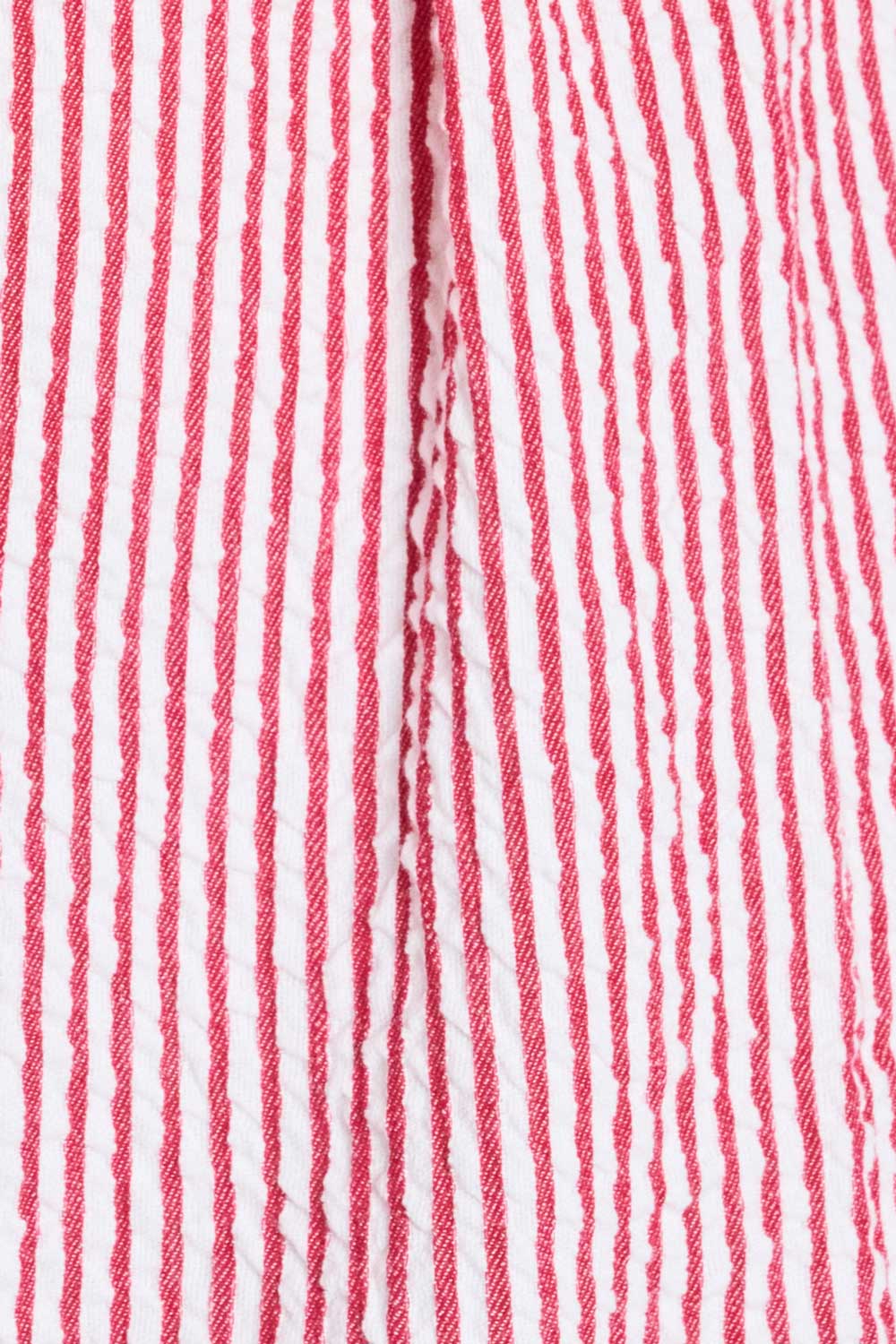 POM Amsterdam SP9585 BLOUSE Seersucker Stripe-Red
