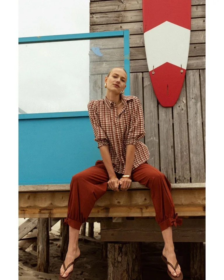 STUDIO ANNELOES 14024 Yentill check blouse