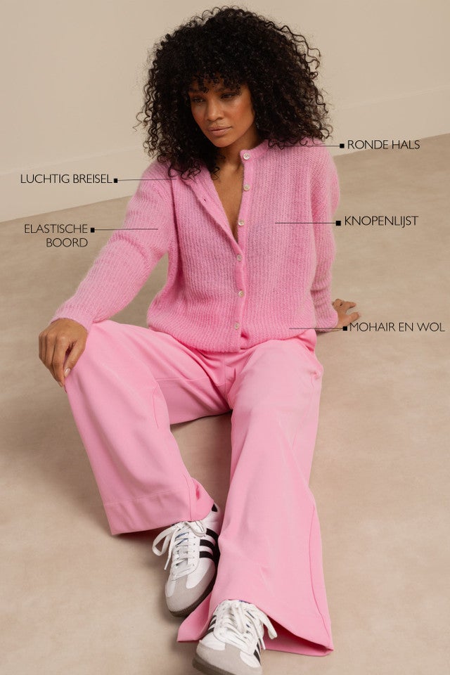 STUDIO ANNELOES 13699 Bibi spring cardigan - Pop pink