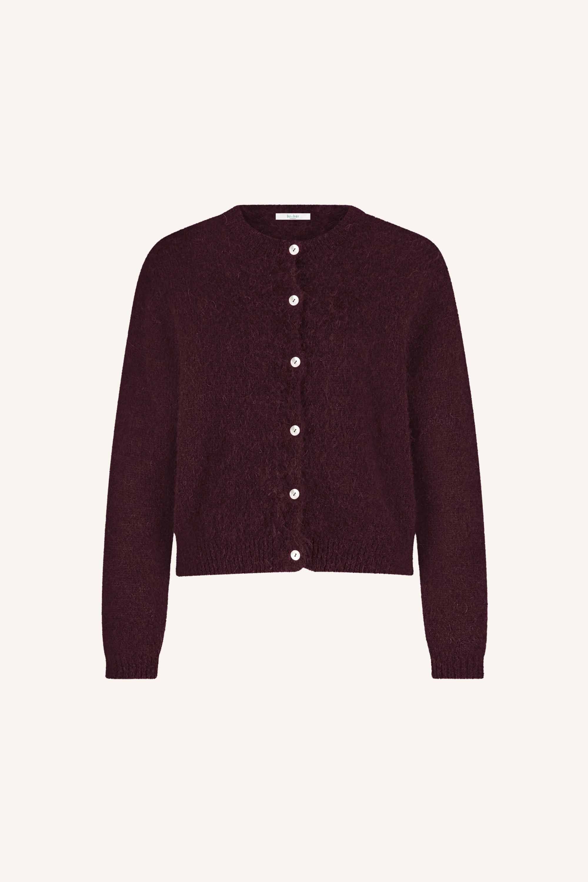 BY-BAR 26414007 cleo cardigan-deep wine