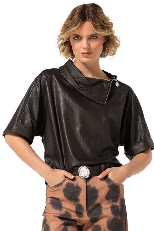 CarolineBiss 4609/30 Rechte top in vegan leather