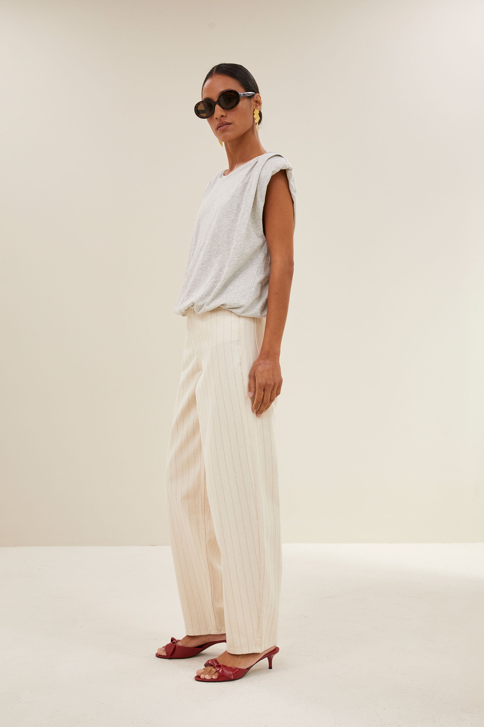 BY-BAR 26218001 Lew SilverStrip Pants