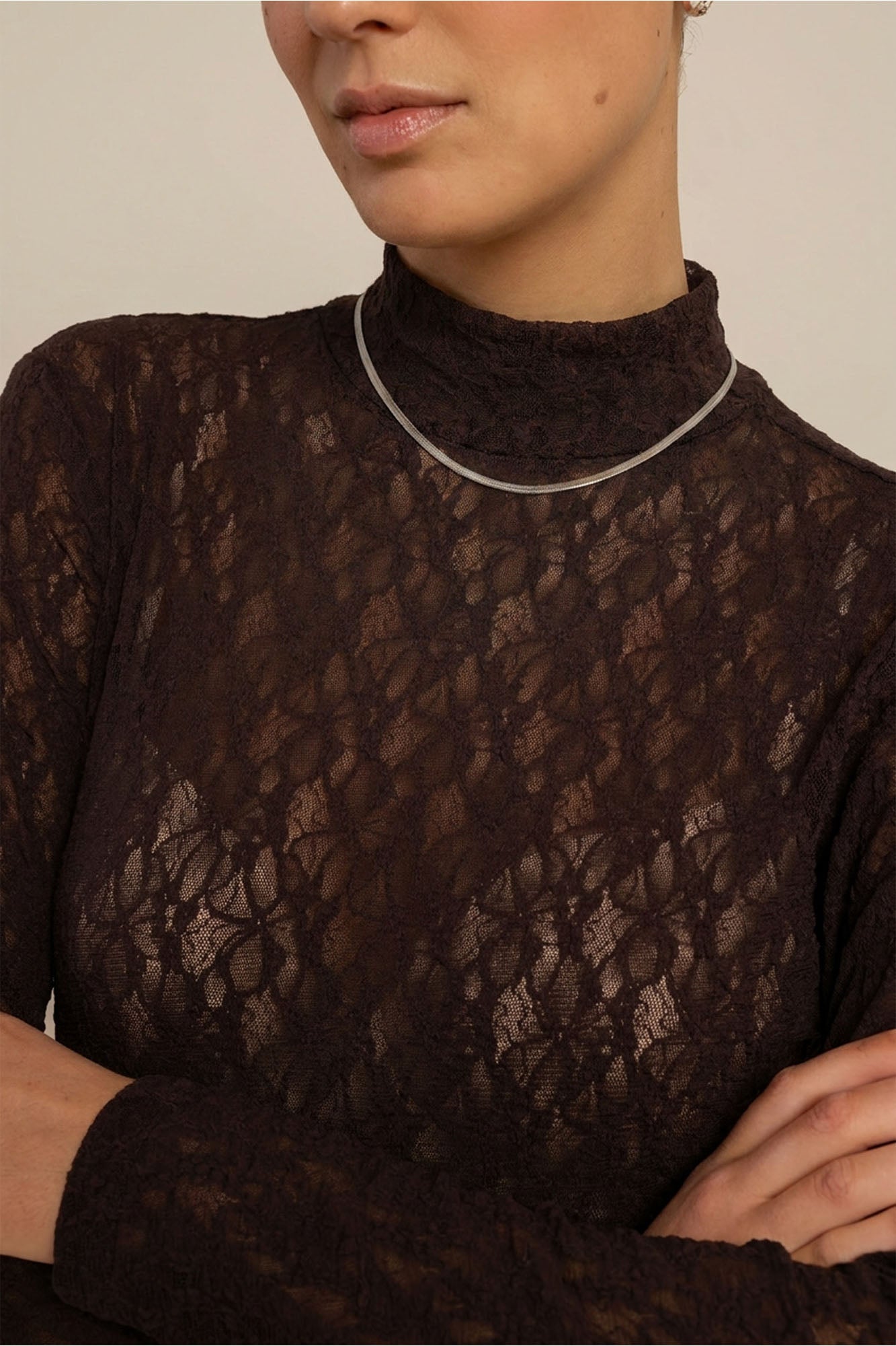 STUDIO ANNELOES 14237 Reagan lace col top